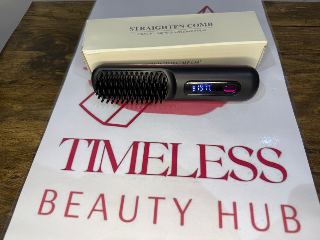 Cordless Straightening Brush – Portable Hair Styler