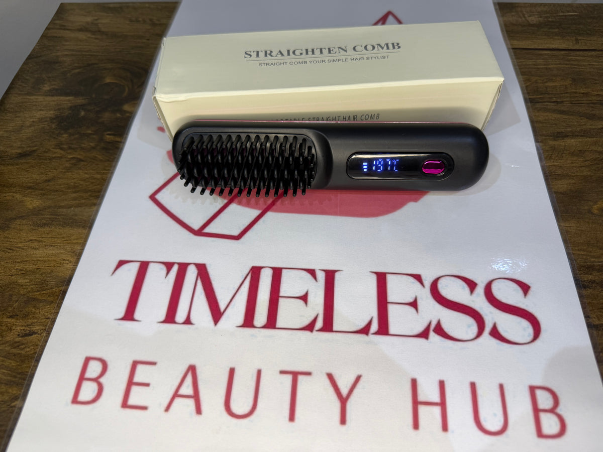 Cordless Straightening Brush – Portable Hair Styler