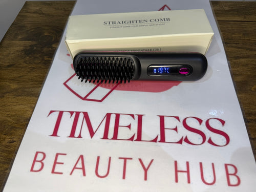 Cordless Straightening Brush – Portable Hair Styler
